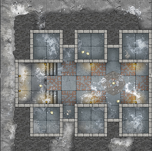 Heroic Maps - Norrøngard: Íssborg Frost Giant Stronghold - Heroic Maps, Buildings, Caverns & Tunnels, Temples & Churches, Castles, Winter, Encounters, Giant Maps, Dwarven, Roll 20 Ready