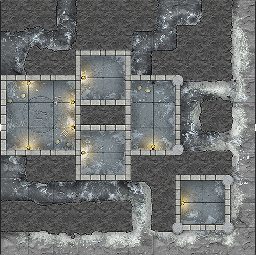 Heroic Maps - Norrøngard: Íssborg Frost Giant Stronghold - Heroic Maps, Buildings, Caverns & Tunnels, Temples & Churches, Castles, Winter, Encounters, Giant Maps, Dwarven, Roll 20 Ready