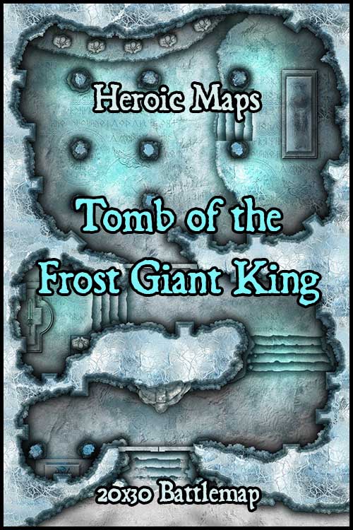 Heroic Maps - Norrøngard: Íssborg Frost Giant Stronghold - Heroic Maps, Buildings, Caverns & Tunnels, Temples & Churches, Castles, Winter, Encounters, Giant Maps, Dwarven, Roll 20 Ready