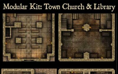 Modular Kit: Town Expansions – Church, Library, Tavern and Town Guard